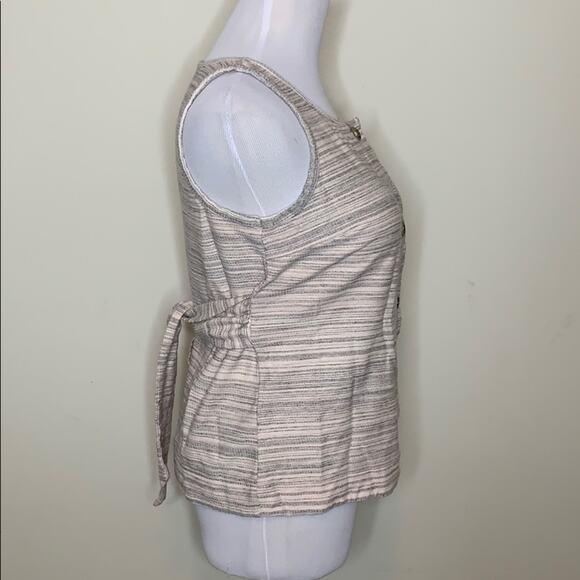 Lucky Brand Belted button down tank top Size Small - Picture 3 of 7